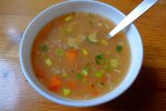 La soupe du chalet, 6.- CHF. Un simple sachet déshydraté et trop de poivre