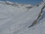 Le Pas de Chèvres, 2855m et vue en direction du Lac des Dix