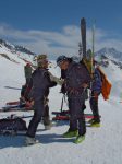 On se prépare pour la descente des échelles