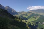 Vue arrière avec le col de Bretolet et de Cou