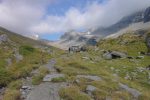 Vue arrière vers la cabane