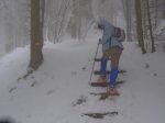 En raquettes ça passe mais pas en skis ! On fait donc un petit détour sur la gauche