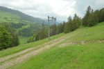 Descente le long du téléski