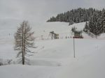 Vue arrière sur les pistes.