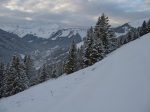 Je parts à flanc de coteau, sur la droite de la photo.