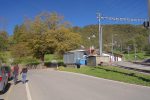 Départ depuis l'arrêt du train pour les Mines de Bex