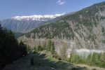 Vue sur les montagnes de Belalp et un peu le barrage