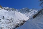 On rentre dans le vallon de Boveire, magnifique. Notez les traces d'animaux droit-en-haut