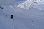Descente avec un ciel qui se couvre