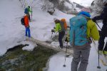 Le passage le plus technique, car glissant en skis, de la journée