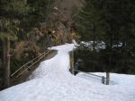 Le Pont de Tsarevesse 1517m, on a pu skier tant bien que mal, portage faible.