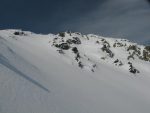 Les différents couloirs pour la descente.