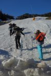 Nous remontons le bas de la piste