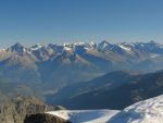 Vue en zoomant vers le Bietschhorn et le glacier d'Aletsch à droite