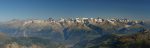 Vue panoramique vers le Bietschhorn et le glacier d'Aletsch