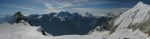 Vue panoramique Le Fletschorn, Lagginhorn, Weissmies, Mont Rose et j'en passe !