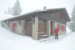 Départ de la cabane du Grand Cunay sous un temps brumeux