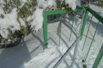 La rampe d'accès est presque sous la neige