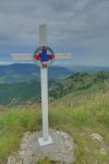 La croix du Mont Billiat, vue sur le Léman