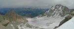 Depuis la crête de la Pointe d'Orny, vue sur Le Portalet, glacier d'Orny et Pointes d'Arpettes