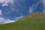 Je cherche une sente (repérée en montant), que je finis par trouver