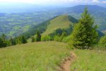 Descente pour Plan Meulet par un chemin pentu