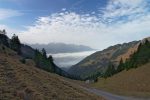 Vue sur la plaine et le stratus sur le Léman.