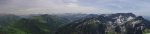 Vue panoramique sur la Dent de Corjon, Planachaux, les Diablerets et les les Rochers de Naye.