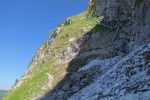 Vue arrière sur le passage des échelles pour éviter la grotte