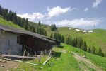 La ferme de Grand Pra 1507m, la pente va se redresser un peu !