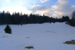 Je rejoins la piste de ski de fond, chemin d'été aussi