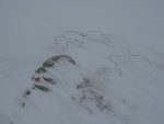 J'arrive au pente douce, entre La Palette et le col des Andérets, c'est sur le tracé d'été mais je vais couper les pentes vers les pistes de ski de la Floriette