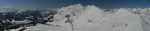 Vue panoramique (réussie !) sur le domaine d'Isenau, avec La Chaux, Cape au Moine, La Para sur la droite