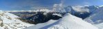 Vue panoramique vers la vallée d'Héremence depuis le bas de la Combes des Gîtes