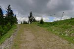 Le haut du téléski de la Ramas, on monte par les pentes à droite