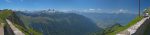 Vue panoramique vers Leysin et la plaine du Rhône