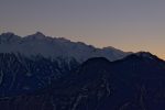 Dernière lueur sur le massif du Mont-Blanc