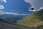 Le balet des hélicoptères au Pas de Lona