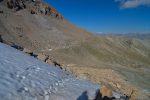 Je pars avec Jacques pour le col des Becs de Bosson, on passe sur un névé.