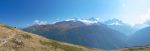 Vue panoramique vers le massif du Mont-Blanc depuis la Montagne de Loria