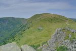 Depuis le relais, vue vers la crête pour le Hohneck.