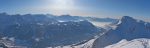 La fin des Diablerets, le Grand Muveran, le Mont-Blanc, les Dents du Midi et Le Tarrent