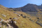 Binntalhütte en vue et Albrunpass en haut