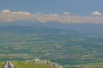 Zoom sur le Mont-Blanc, voilé
