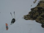 Un peu de couleurs ! Au col de la Pointe de Combette. J'ai juste eu un petite éclaircie pour admirer la pointe Walker des Grandes Jorasses, mais le temps de sortir l'appareil photo que c'était fini. Donc la vue doit être superbe en temps normal !