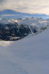 La descente sous le col dans Lués de Balayé