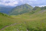 Col de Foron, descente avec la vue sur la Pointe d'Uble