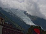 Chamonix avec le glacier des Bossons. Notre activité fut du chopping vue la grisaille !