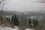 Sur notre droite le Col de la Schlucht, centre haut de la photo