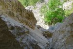 L'autre côté du Trou de la Mule. Sans corde, on oublie, trop patiné.